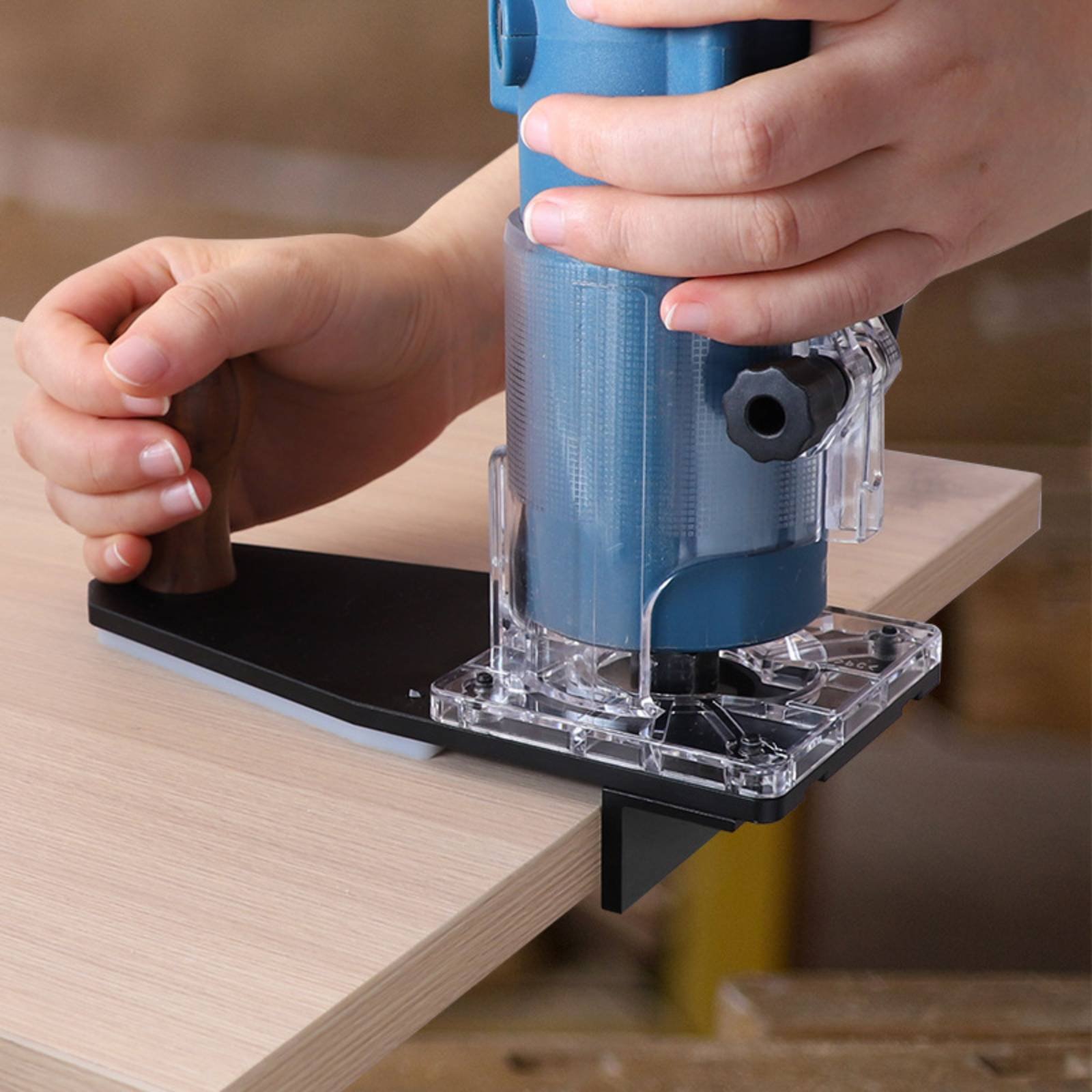 Power Tools Router - Kenar Kesme Tabanı Sabit Kontrol Yuvarlak
