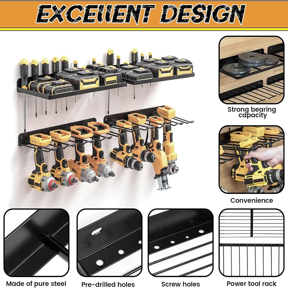 Power Tools On Pegboard - Güç Aracı Duvara Montaj Tutucu Ağır
